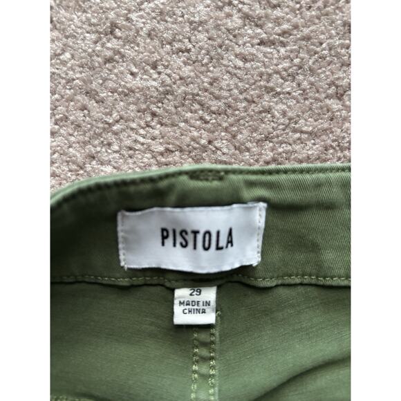 Pistola 29 Army Green Wide Leg Cropped Cargo Utility Pants Sophia $158 - Picture 7 of 8